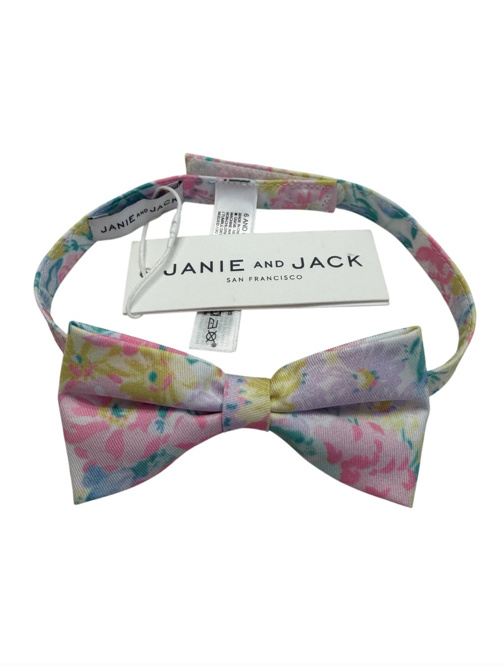 Janie and Jack Pastel Floral Bow Tie
